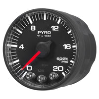 Autometer Spek-Pro 52.4mm 0-2000f Digital Stepper Motor Pyrometer Gauge - My Store