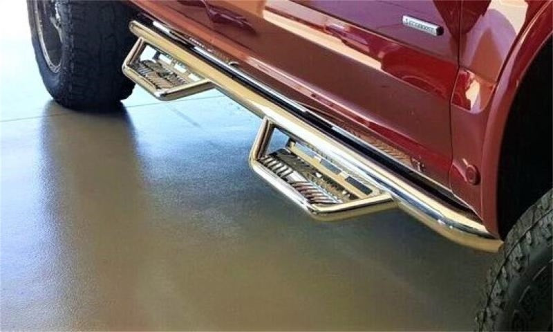 N-Fab Podium SS 16-17 Toyota Tacoma Double Cab - Polished Stainless - 3in - Mammoth Racing -