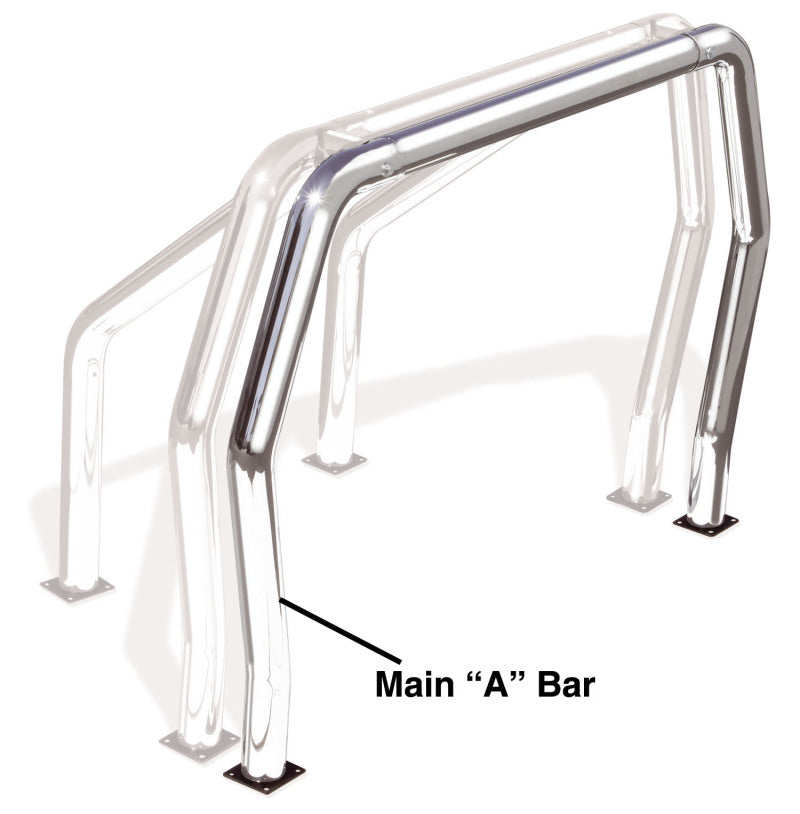 Go Rhino Rhino Bed Bar - Front Main A bar - Stainless - Mammoth Racing -