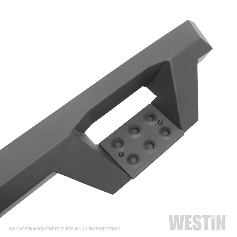 Westin 99-16 Ford F-250/350/450/550 CC (6.75ft Bed) HDX Drop Whl to Whl Nerf Step Bars - Text Blk - Mammoth Racing -