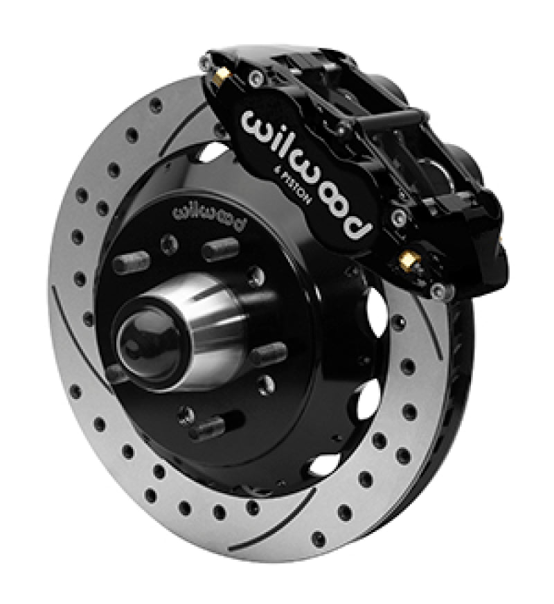 Wilwood Superlite 6R Front Brake Kit for 63-87 Chevy C10 Prospindle 13.06 in Diameter Black Calipers - My Store