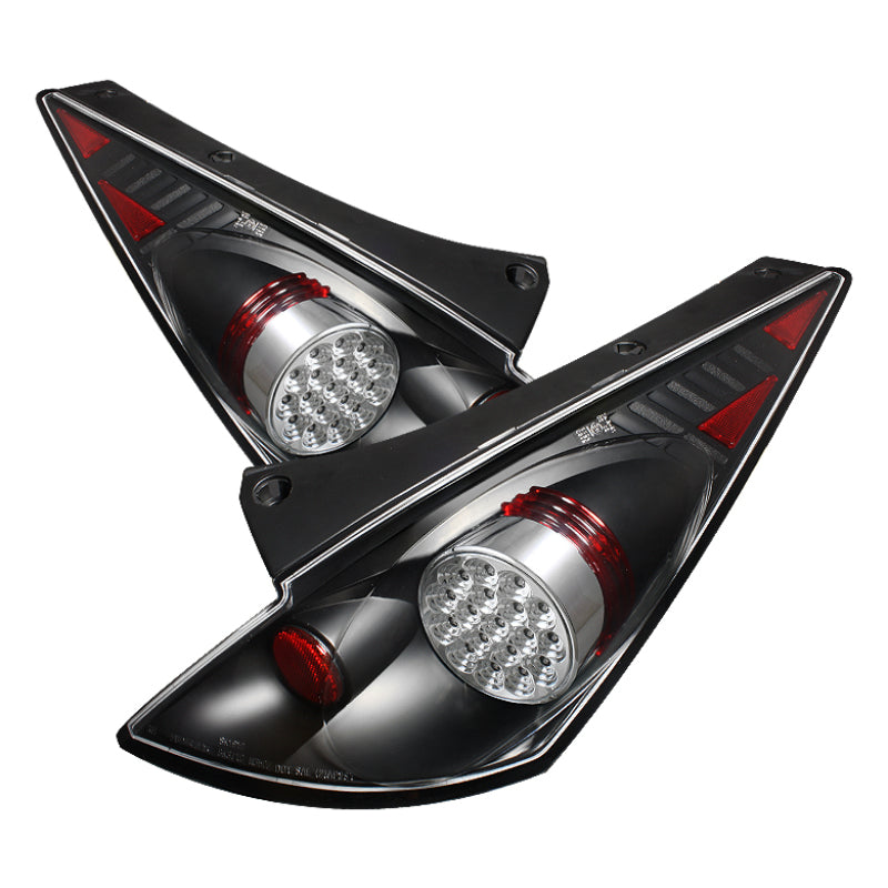 Spyder Nissan 350Z 03-05 LED Tail Lights Black ALT-YD-N350Z02-LED-BK - Mammoth Racing -