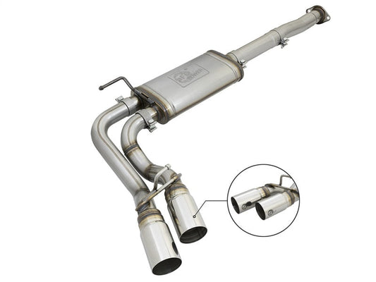 aFe Power Rebel Series 3in SS Cat-Back Exhaust w/ Polished Tips 2005-2015 Toyota Tacoma V6-4.0L - Mammoth Racing -