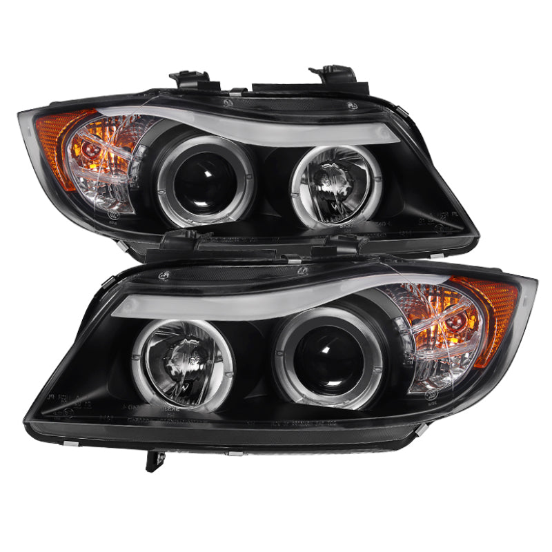 Spyder BMW E90 3-Series 06-08 Projector LED Halo Amber Reflctr Rplc Bulb Blk PRO-YD-BMWE9005-AM-BK - Mammoth Racing -