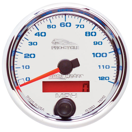 Autometer Pro-Cycle Gauge Speedo 2 5/8in 120 Mph Elec Chrome - My Store