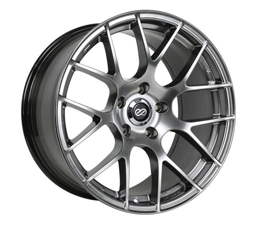 Enkei Raijin 18x8.5 50mm Offset 5x114.3 Bolt Pattern 72.6 Bore Diameter Hyper Silver Wheel - Mammoth Racing -