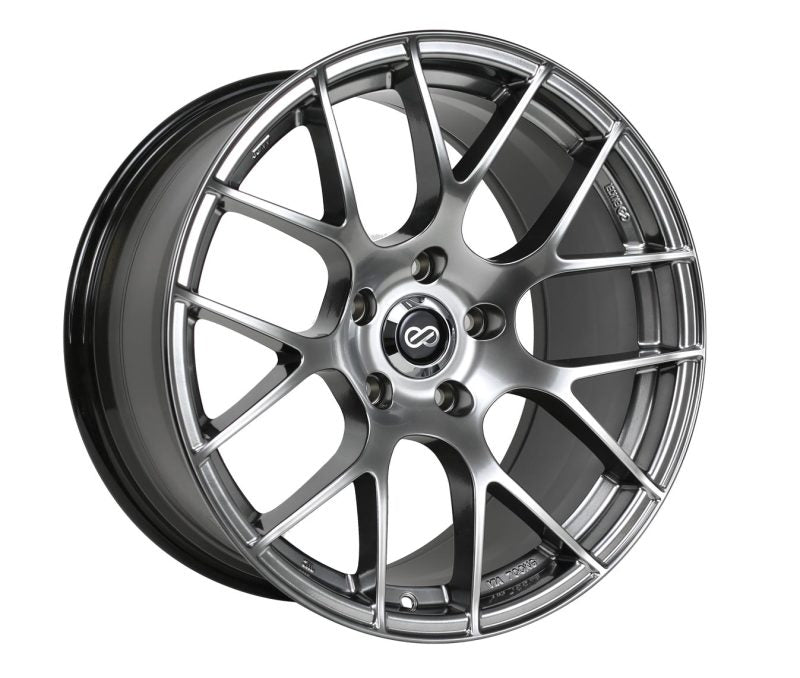 Enkei Raijin 19x8 45mm Offset 5x112 Bolt Pattern 72.6 Bore Dia Hyper Silver Wheel - Mammoth Racing -