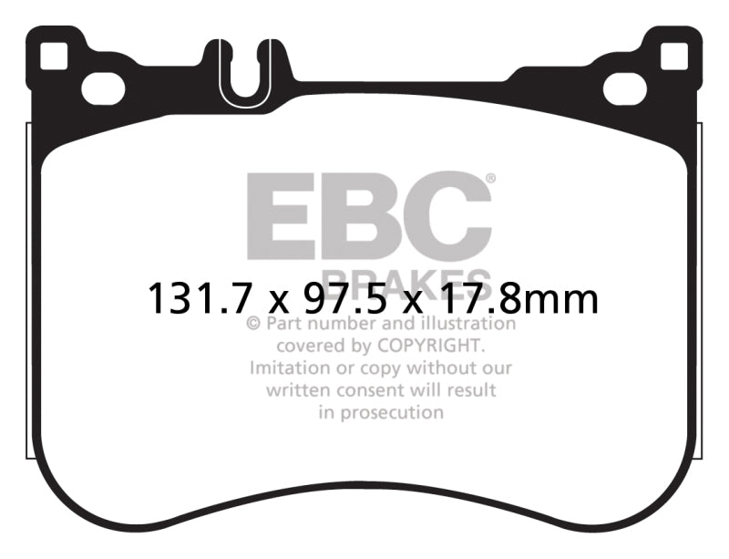 EBC 14+ Mercedes-Benz S550 4.7 Twin Turbo AMG Sport Pkg Redstuff Front Brake Pads - My Store