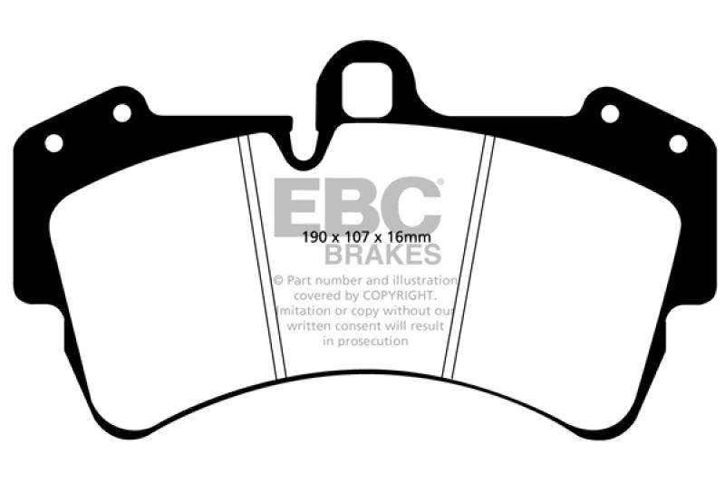 EBC 03-07 Porsche Cayenne 4.5 (350mm Rotors) Redstuff Front Brake Pads - My Store