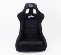 NRG FRP Bucket Seat ULTRA Edition - Large (Black Alcantara/Gold Glitter Back) - My Store