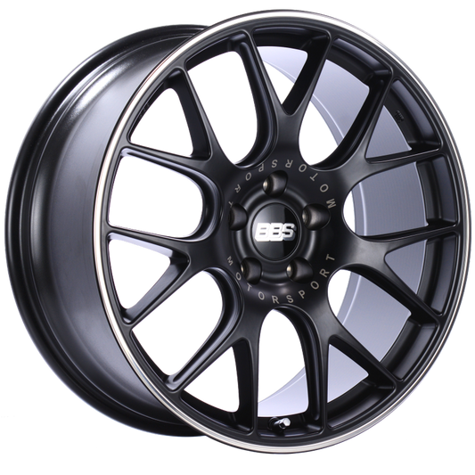 BBS CH-R 20x9 5x112 ET25 Satin Black Polished Rim Protector Wheel -82mm PFS/Clip Required - Mammoth Racing -