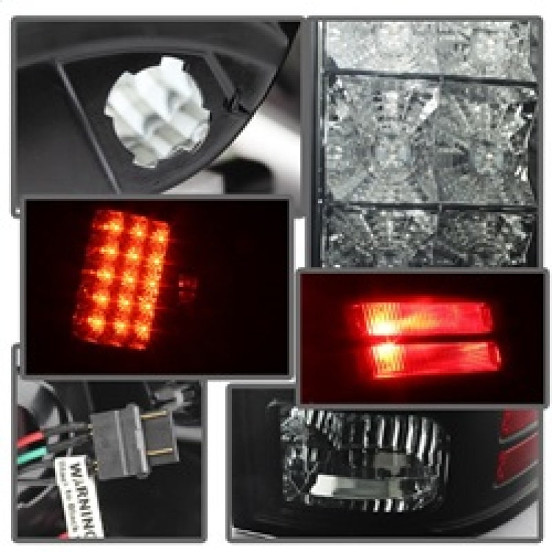 Spyder Dodge Ram 1500 09-14 LED Tail Lights Incandescent- Blk Smke ALT-YD-DRAM09-LED-BSM - Mammoth Racing -