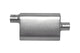 Gibson CFT Superflow Offset/Center Oval Muffler - 4x9x13in/3in Inlet/3in Outlet - Stainless - Mammoth Racing -