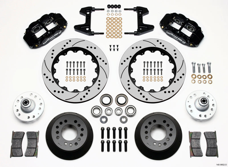 Wilwood Narrow Superlite 6R Front Hub Kit 14.00in Drilled 74-80 Pinto/Mustang II Disc Spindle only - My Store