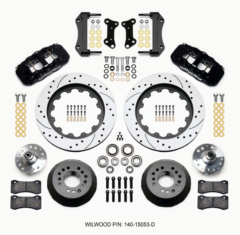 Wilwood Aero6 Front Hub Kit 15.00 Drilled 67-69 Camaro 64-72 Nova Chevelle - My Store