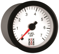 Autometer Stack 52mm 0-7 Bar M10 Male Pro Stepper Motor Fuel Pressure Gauge - White - My Store