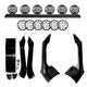 KC HiLiTES 18-21 Jeep Jl/jt 50in. Overhead Xross Bar Kit w/(6) SlimLite LED Lights 300w - Black - Mammoth Racing -
