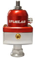 Fuelab 555 Carb Adjustable FPR Blocking 10-25 PSI (1) -8AN In (2) -8AN Out - Red - Mammoth Racing -