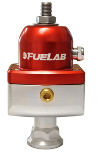 Fuelab 575 High Pressure Adjustable Mini FPR Blocking 25-65 PSI (1) -6AN In (2) -6AN Out - Red - Mammoth Racing -