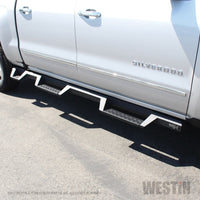 Westin 07-18 Chevrolet Silverado 1500 CC 5.5ft Bed HDX Drop W2W Nerf Step Bars - Tex. Blk - Mammoth Racing -