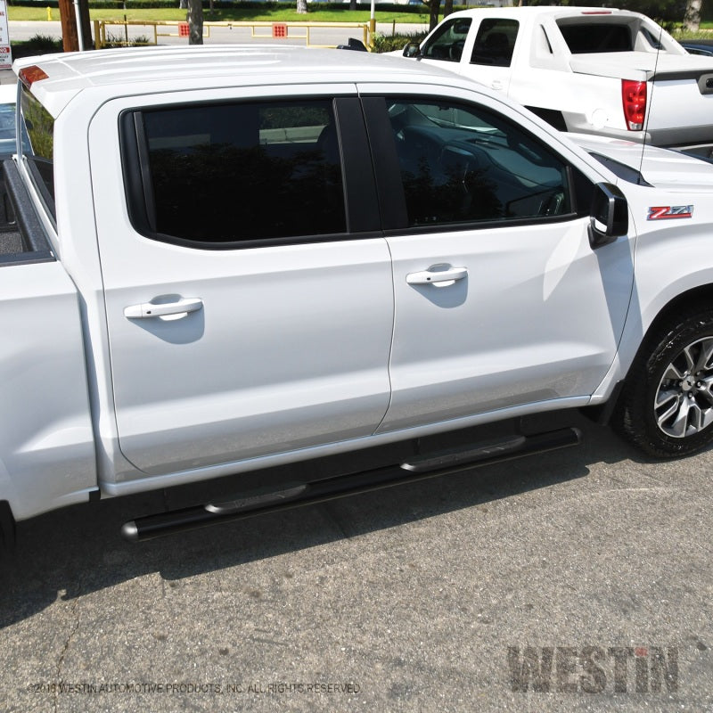 Westin Premier 4 Oval Nerf Step Bars - 85 in - Black - Mammoth Racing -