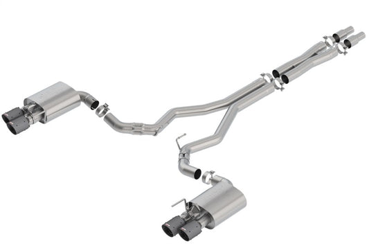 Borla 2018 Ford Mustang GT 5.0L AT/MT 3in Atak Catback Exhaust w/ Valves (Carbon Fiber Black Tip) - My Store