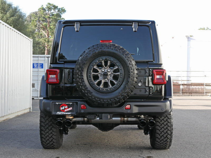 aFe Vulcan Series 2.5in 304SS Cat-Back Exhaust 2021+ Jeep Wrangler 392 6.4L w/ Black Tips - Mammoth Racing -