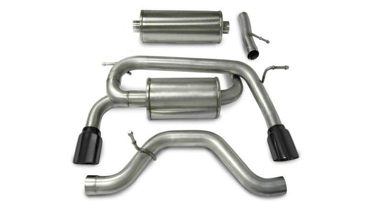 Corsa 06-08 Hummer H3 3in Cat-Back Dual Rear w Single 4in Black Pro-Series Tips - Mammoth Racing -