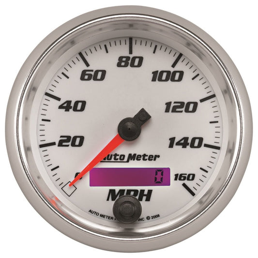 Autometer Pro-Cycle Gauge Speedometer 3 3/8in 160Mph Elec. Programmable White - My Store