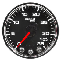 Autometer Spek-Pro Gauge Boost 2 1/16in 35psi Stepper Motor W/Peak & Warn Black/Chrome - My Store