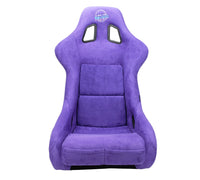 NRG FRP Bucket Seat PRISMA Edition W/ pearlized Back Purple Alcantara - Large - My Store
