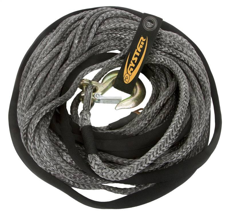 Daystar 80 Foot Winch Rope W/Loop End 3/8 x 80 Foot Black - Mammoth Racing -