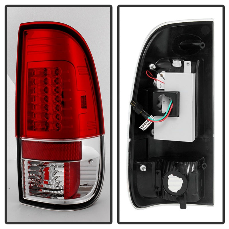 Spyder Ford F150 Styleside 97-03/F250 Version 2 LED Tail Lights Red Clear ALT-YD-FF15097-LED-G2-RC - Mammoth Racing -