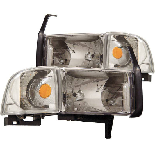 ANZO 1994-2001 Dodge Ram Crystal Headlights Chrome - My Store