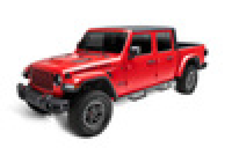 N-Fab Predator Pro Step System 2019 Jeep Wrangler JT 4DR Truck Full Length - Tex. Black - Mammoth Racing -