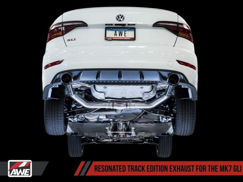 AWE Tuning 18-21 Volkswagen Jetta GLI Mk7 Touring Exhaust - Diamond Black Tips (Fits High-Flow DP) - Mammoth Racing -