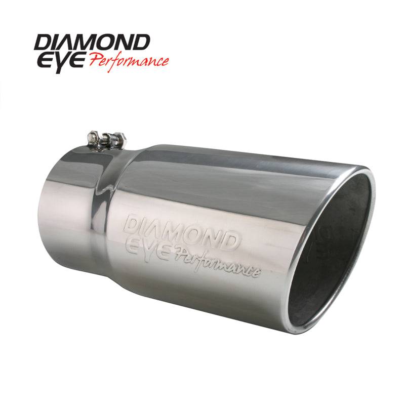 Diamond Eye TIP 5inX6inX12in BOLT-ON ROLLED-ANGLE 15-DEGREE ANGLE CUT: EMBOSSED DIAMOND EYE - Mammoth Racing -