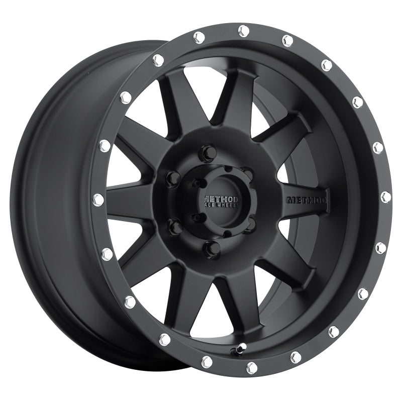 Method Mr301 The Standard 17x8.5 0mm Offset 6x5.5 108mm CB Matte Black Wheel - Mammoth Racing -