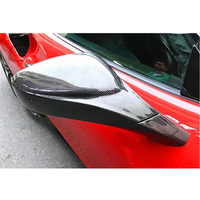 C Style Carbon Fiber Side Mirror Caps for Ferrari 488 GTB Spider