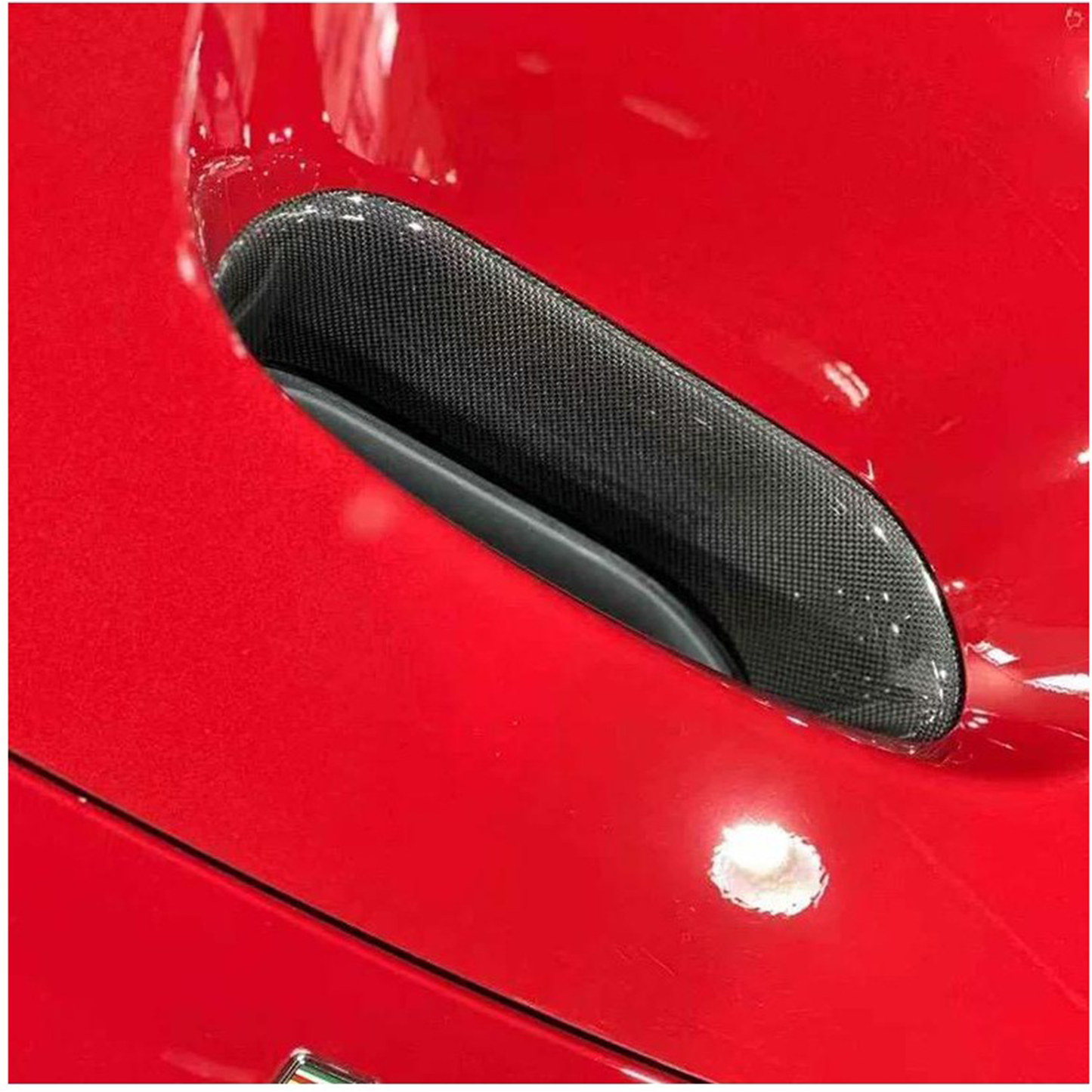 Dry Carbon Fiber Hood Air Guide Trim for Ferrari F8