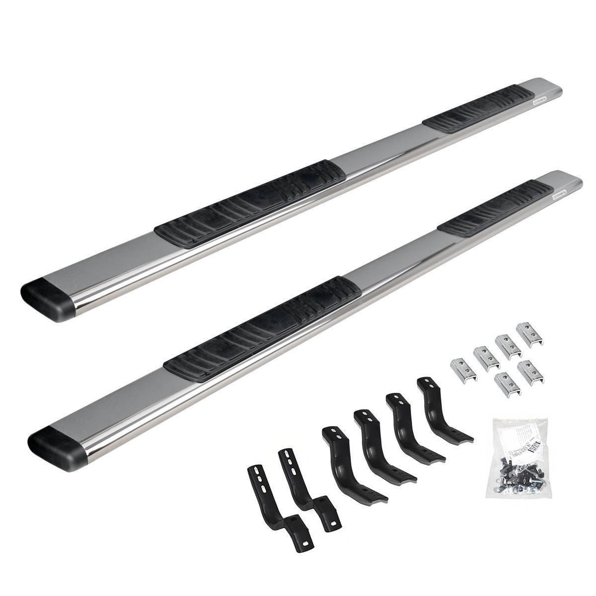 Go Rhino 2022 Toyota Tundra DC 4dr 5in. OE Xtreme Low Profile Kit w/Sidesteps + Brkts - Polished - Mammoth Racing -