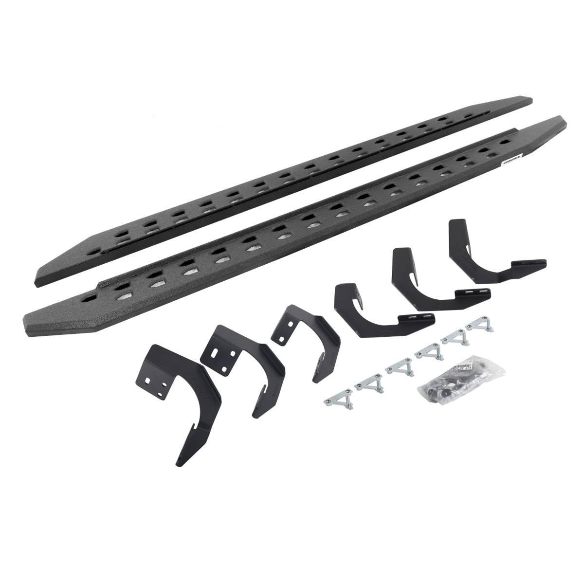 Go Rhino 15-22 Ram 1500 CC 4DR (Clssc Bdy) Rb20 Slim Running Boards Kit (w/Brackets) - Bedliner Coat - Mammoth Racing -