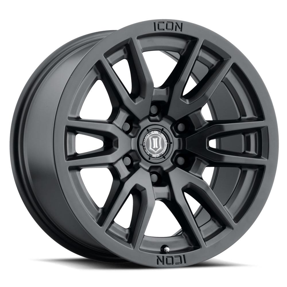 Icon Recon Pro 17x8.5 6x5.5 0mm Offset 4.75in BS 106.1mm Bore Satin Black Wheel - Mammoth Racing -