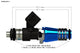 Injector Dynamics Id1050x Injectors - 60mm Length - 11mm Blue Top - 204 Lower Cushion (Set of 4) - Mammoth Racing -