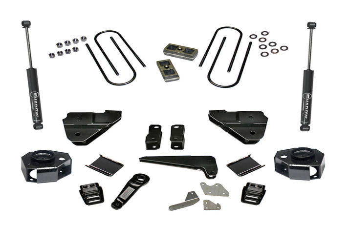 Superlift 13-18 Ram 3500 4WD w/ Front Shock Brackets 4in Lift Kit Coil Spacer Component Box - Front - Mammoth Racing -