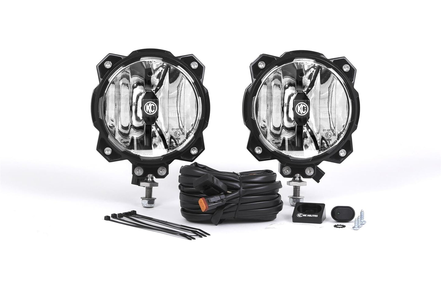 KC HiLiTES 18-23 Jeep Jl/jt 6in Pro6 Gravity LED Pillar Mount 2-Light Sys (sae/ece - 20W Drv Beam) - Mammoth Racing -