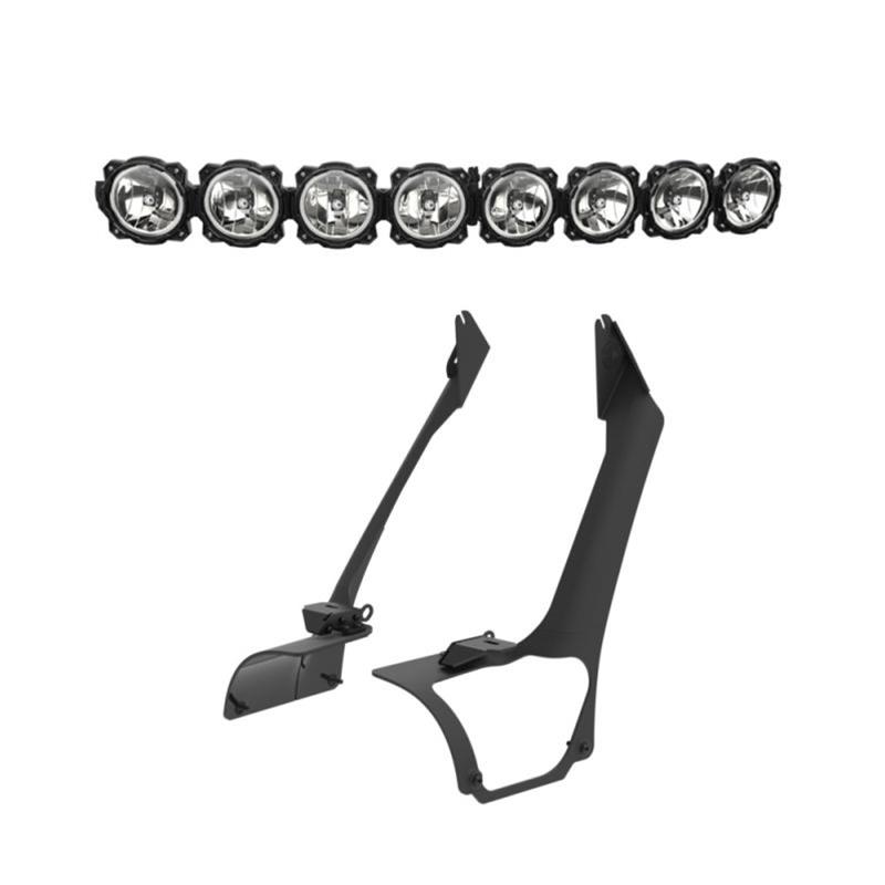 KC HiLiTES 21+ Jeep Wrangler 4xe Gravity LED Pro6 - 50in Light Bar Kit (Light Bar + Overhead Mount) - Mammoth Racing -