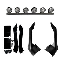 KC HiLiTES 18-23 Jeep JL 50in KC Xross Bar Overhead Apollo Pro Halogen 6-Lgt Sys (600w Combo Beam) - Mammoth Racing -