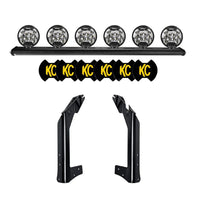 KC HiLiTES 07-18 Jeep JK 50in. Overhead Xross Bar Kit w/(6) SlimLite LED Lights 300w - Black - Mammoth Racing -