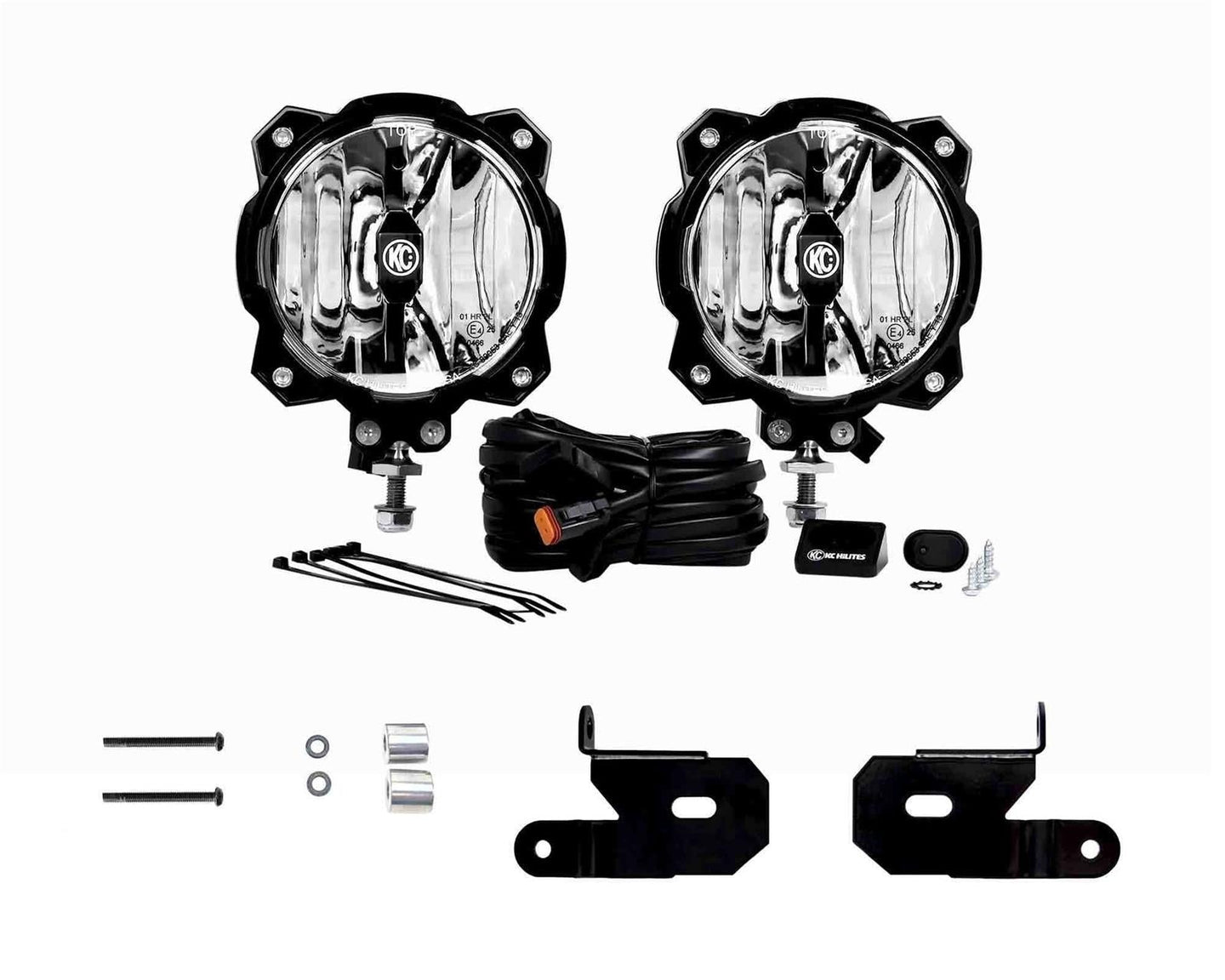 KC HiLiTES 18-23 Jeep Jl/jt 6in Pro6 Gravity LED Pillar Mount 2-Light Sys (sae/ece - 20W Drv Beam) - Mammoth Racing -